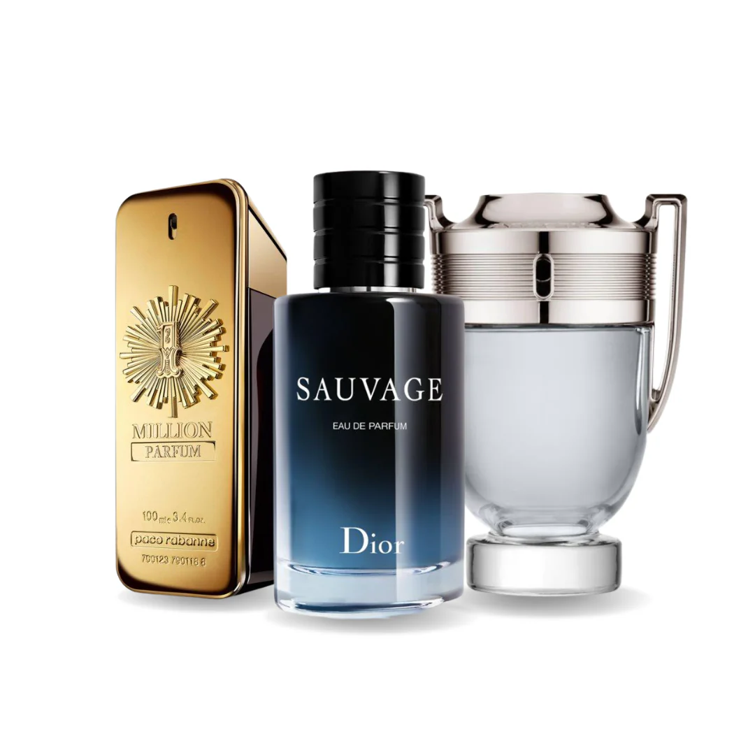 Pack 3 Parfums Paco Rabanne ONE MILLION, Dior SAUVAGE et Paco Rabanne INVICTUS (Eau de Parfum)